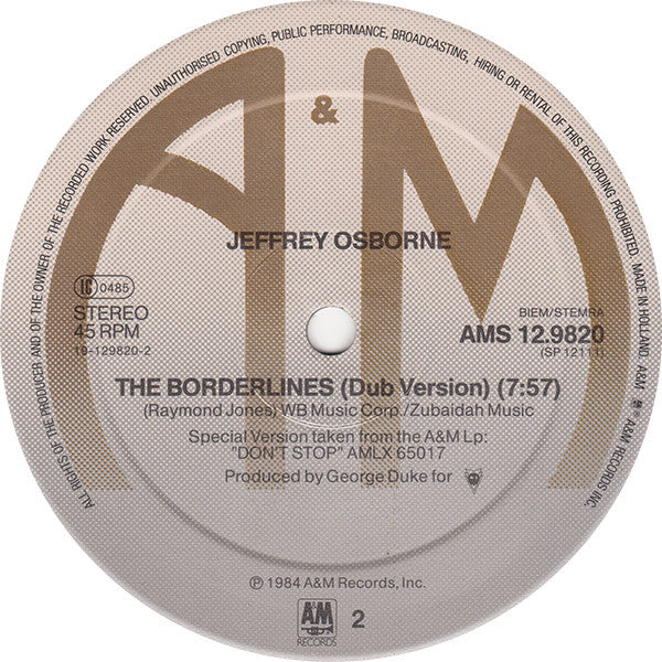 Jeffrey Osborne : The Borderlines (12")