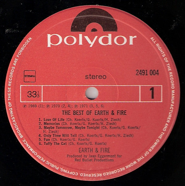 Earth & Fire* : The Best Of Earth & Fire (LP, Comp, M/Print)