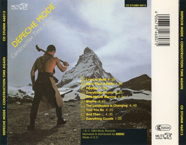 Depeche Mode : Construction Time Again (CD, Album, RE)