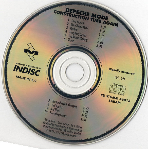Depeche Mode : Construction Time Again (CD, Album, RE)