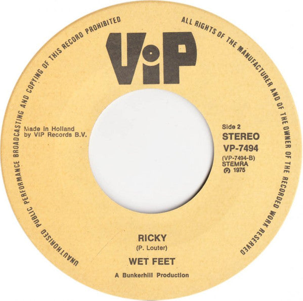 Wet Feet : Cause I Love You (7", Single)