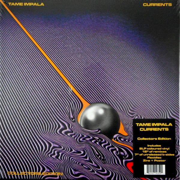 Tame Impala : Currents (2xLP, Album, Red + 12" + 7", W/Lbl + Flexi, 7", S/)