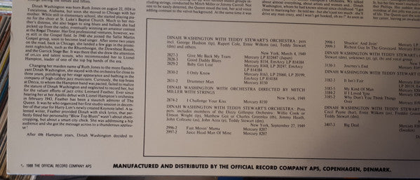 Dinah Washington : The Complete Dinah Washington Vol. 5 1949-1950 (LP, Comp)