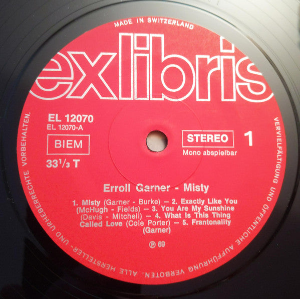 Erroll Garner : Erroll Garner - Misty (LP, Album, RE, RP)
