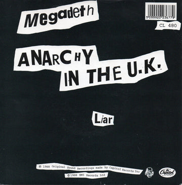 Megadeth : Anarchy In The U.K. (7", Single)