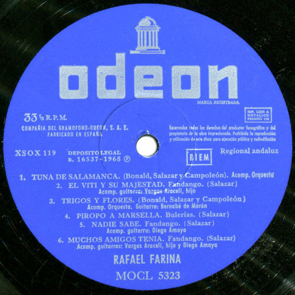 Rafael Farina : Rafael Farina (LP, Album)