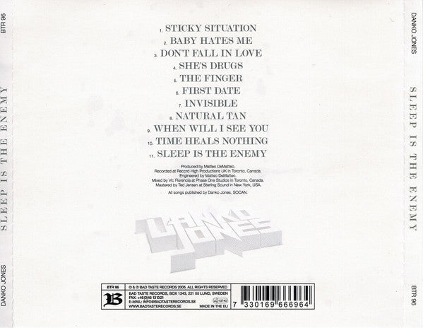 Danko Jones : Sleep Is The Enemy (CD, Album)
