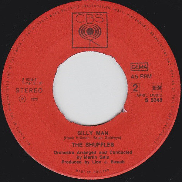 The Shuffles : Teardrop On Teardrop / Silly Man (7", Single)