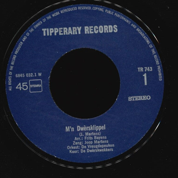 Joop Martens : M'n Dwèrsklippel (7")