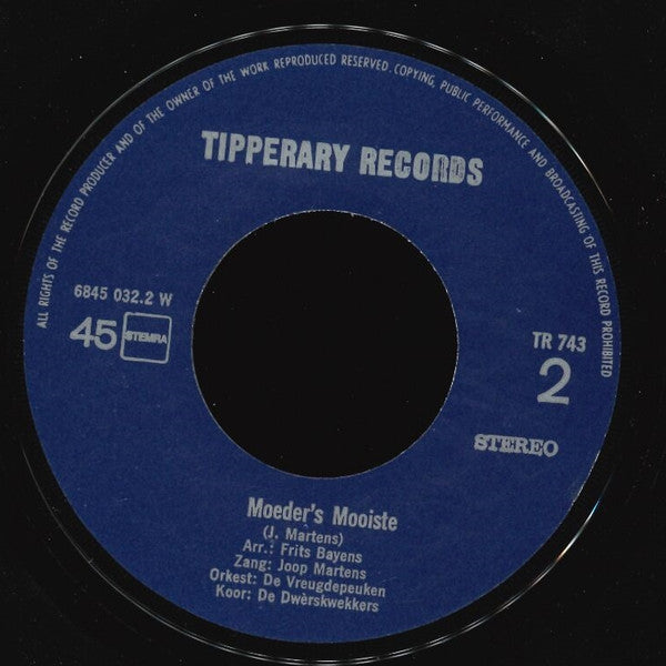 Joop Martens : M'n Dwèrsklippel (7")