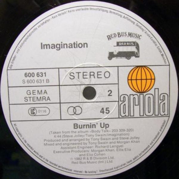 Imagination : Flashback / Burnin' Up (12", Maxi)