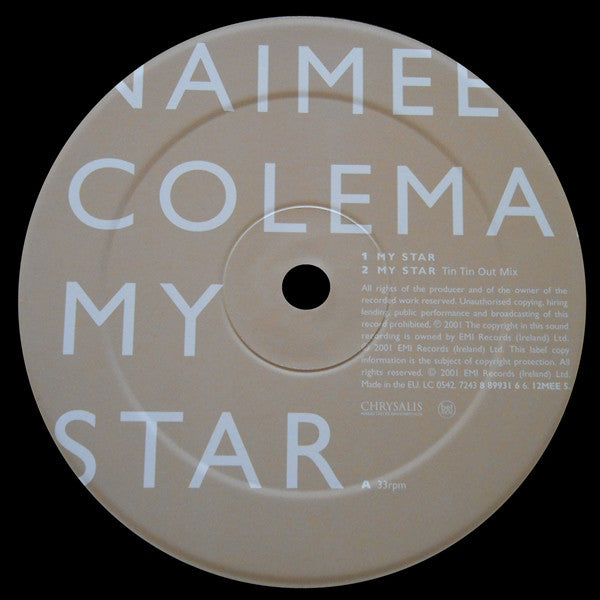 Naimee Coleman : My Star / Love Song (12")