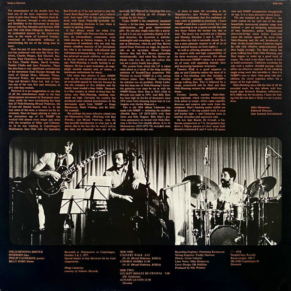 Niels-Henning Ørsted Pedersen Trio : Trio 1 (LP, Album, RP)