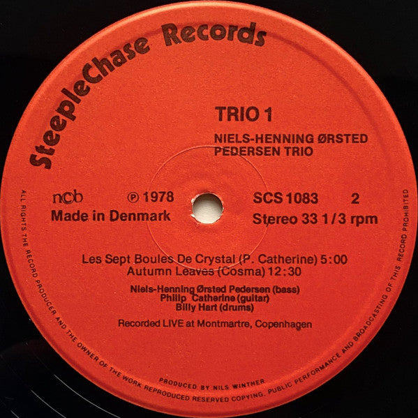 Niels-Henning Ørsted Pedersen Trio : Trio 1 (LP, Album, RP)