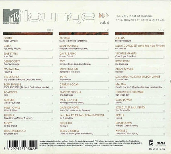 Various : MTV Lounge Vol. 4 (3xCD, Comp)