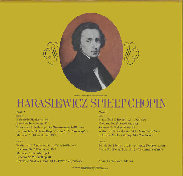 Adam Harasiewicz Spielt Frédéric Chopin : Harasiewicz Spielt Chopin (2xLP)