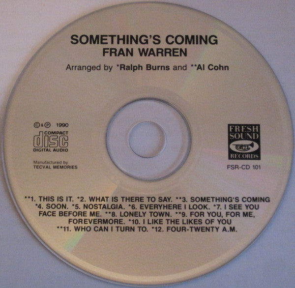 Fran Warren : Something's Coming (CD, Album, RE)