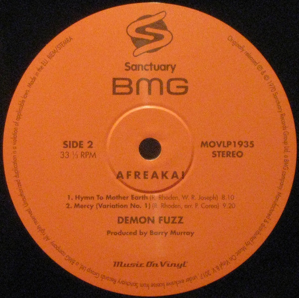 Demon Fuzz : Afreaka! (LP, Album, RE, RM, 180)