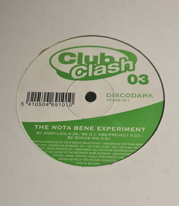 Discodark : The Nota Bene Experiment (12")