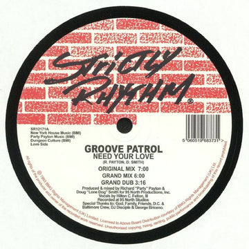 Groove Patrol : Need Your Love / Dancin' To The Music (12", RE)