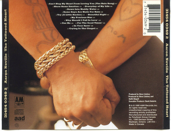 Aaron Neville : The Tattooed Heart (CD, Album)