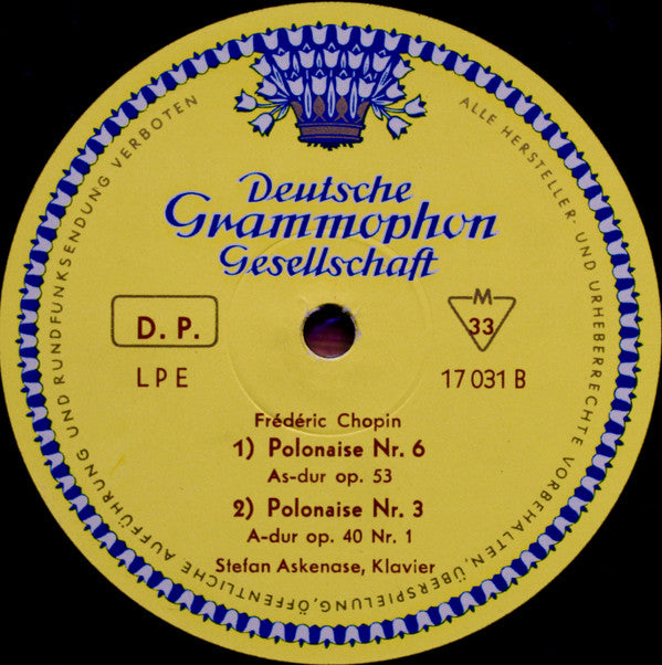 Frédéric Chopin – Stefan Askenase : Walzer Und Polonaisen (10", Mono, RP)