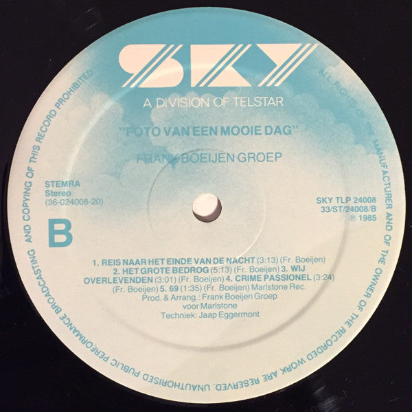 Frank Boeijen Groep : Foto Van Een Mooie Dag (LP, Album)