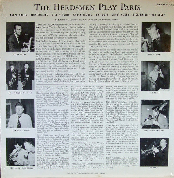The Herdsmen (2) : The Herdsmen Play Paris (LP, Album, Mono, RE)