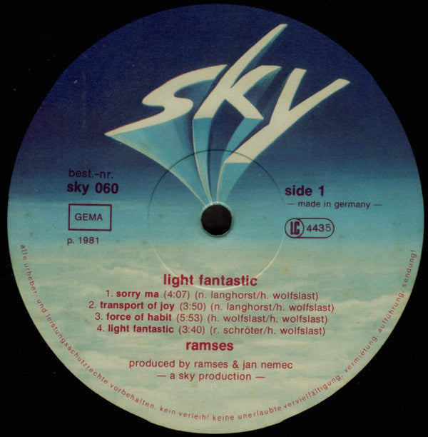 Ramses (5) : Light Fantastic (LP, Album)