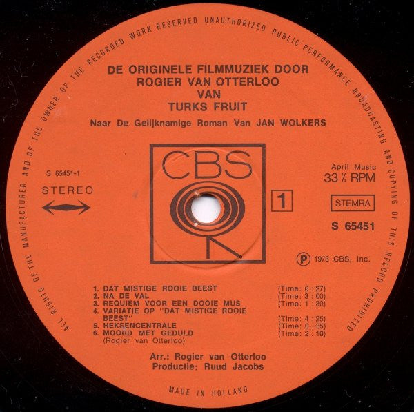 Rogier van Otterloo M.m.v. Louis Van Dyke Trio : Turks Fruit (LP, Album)