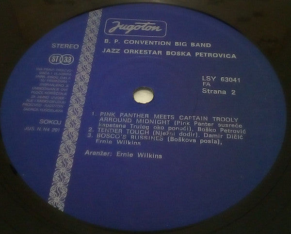 B. P. Convention Big Band : Blue Sunset (LP, Album, RE, RP, Gat)