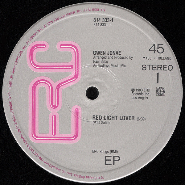Gwen Jonae : Red Light Lover (12", EP)
