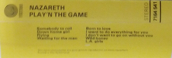 Nazareth (2) : Play 'N' The Game (Cass, Album)