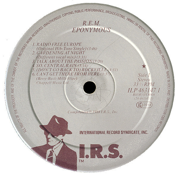 R.E.M. : Eponymous (LP, Comp)