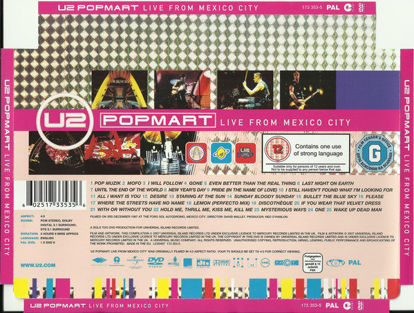 U2 : Popmart Live From Mexico City (DVD-V, Multichannel, PAL)