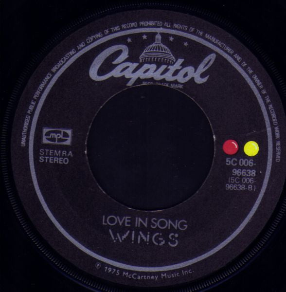Wings (2) : Listen To What The Man Said (7", Single)