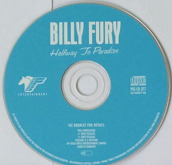 Billy Fury : Halfway To Paradise (CD, Comp, RE)