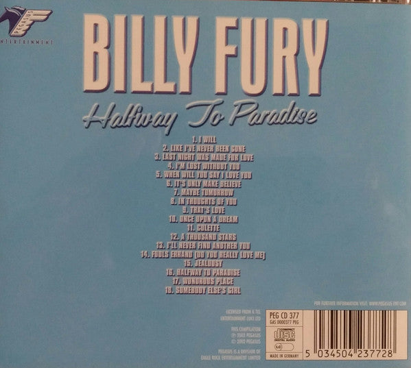 Billy Fury : Halfway To Paradise (CD, Comp, RE)