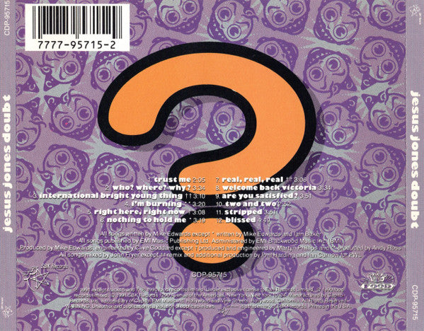 Jesus Jones : Doubt (CD, Album)