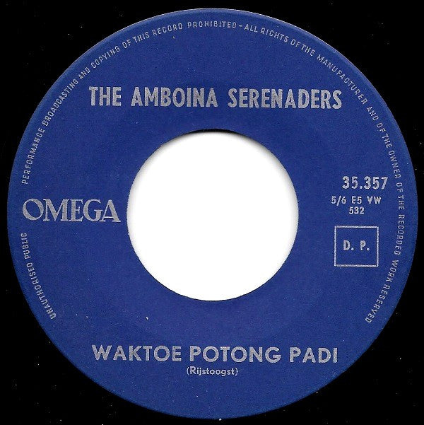 Amboina Serenaders : Waktoe Potong Padi / E Tanase (7", Single)
