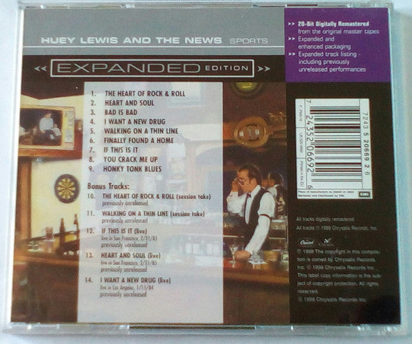 Huey Lewis & The News : Sports (CD, Album, RE, RM)
