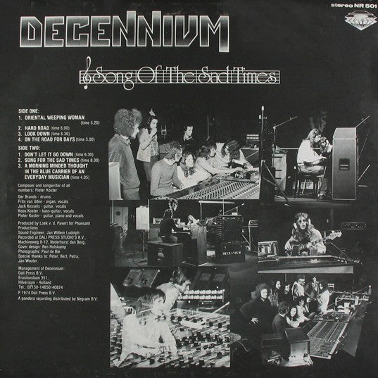 Decennium : Song Of The Sad Times (LP, Album)