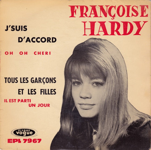 Françoise Hardy : J'suis D'accord (7", EP, RP, Pus)