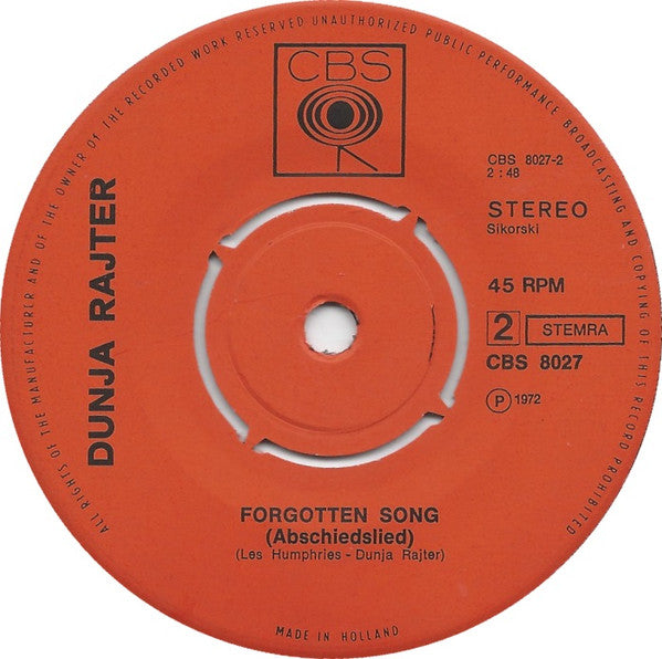 Dunja Rajter : Cup Of Tea (7", Single)