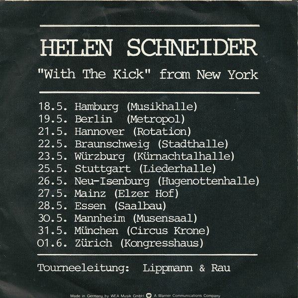 Helen Schneider With The Kick (2) : Shadows Of The Night (7", Single)