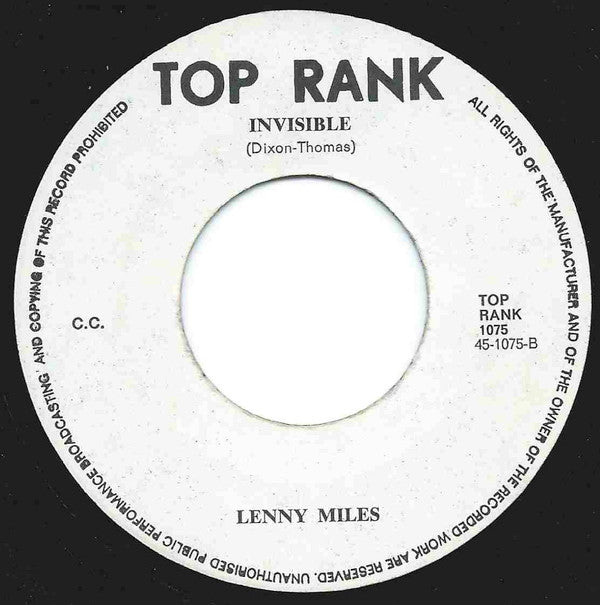 Lenny Miles : Don't Believe Him, Donna / Invisible (7", Single)