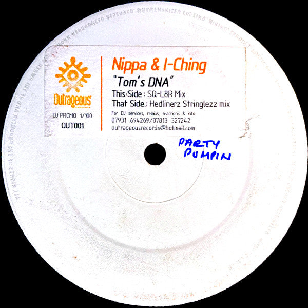 DJ Nippa & I-Ching (2) : Tom's DNA (12", Num, Promo)