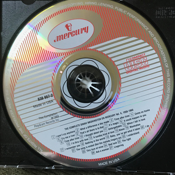 Dinah Washington : The Complete Dinah Washington On Mercury Vol.6 1958-1960 (3xCD, Comp, RM)