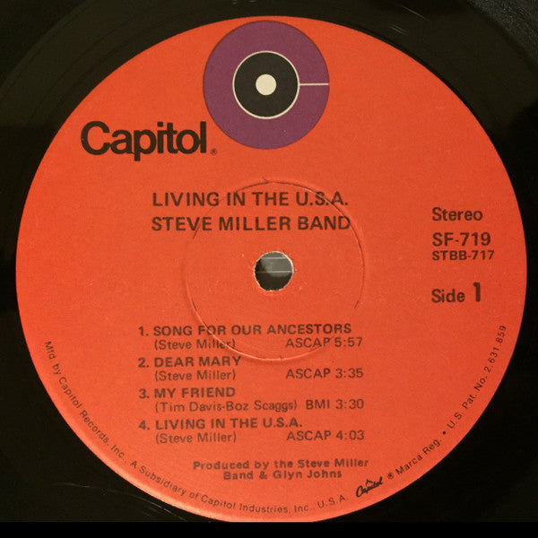 Steve Miller Band : Living In The U.S.A. (LP, Album, RE, Red)