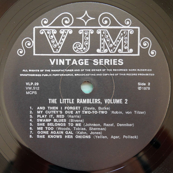 The Little Ramblers : The Little Ramblers Vol. 2, 1925 - 1927 (LP, Comp, Mono)
